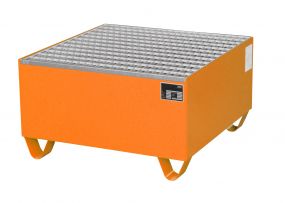 Stalen gelakte lekbak (222ltr) - met rooster - 80x80x45,5cm