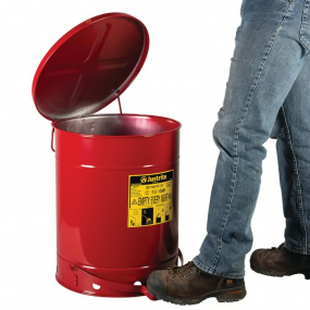 Kan voor olieachtig afval (voetbediend) - 52ltr.