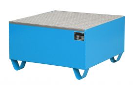 Stalen gelakte lekbak (221ltr) - met rooster - 80x80x46cm