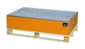 Stalen gelakte lekbak (240ltr) - met rooster - 120x80x26cm
