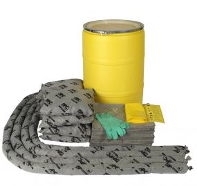 spill kit 150 ltr in waterdicht UN vat