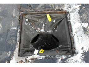 Opvang inzetbak regenafvoerput - verstelbaar frame