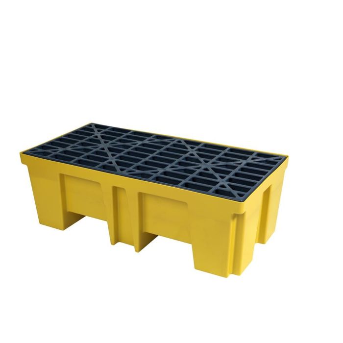 SC-DP2 Kunststof LDPE lekbak met rooster en heftrucksleuven
