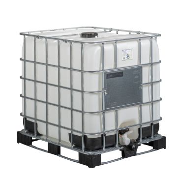 IBC container - 1000 ltr - Vulopening Ø150mm - combi pallet