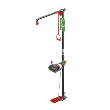 Hughes nooddouche met oog-/gelaatsdouche 1885D RVS