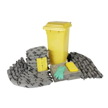 Spill Kit Mobiel 120ltr. Universeel - Rolcontainer - Economy