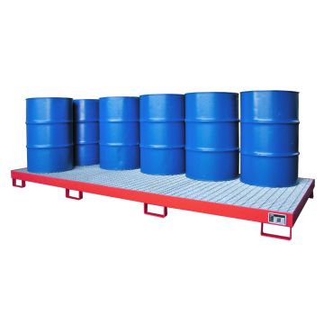 Staal gelakte lekbak (395ltr) - met rooster - 325x130x19cm