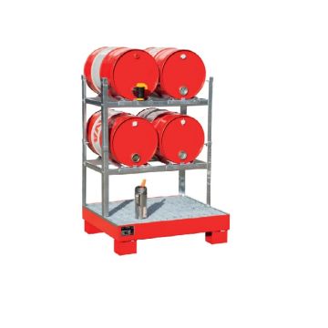 Aftapstation - verzinkt staal - Stalen opvangbak, zonder rooster