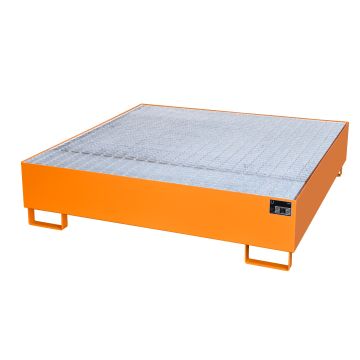 Staal gelakte lekbak (525ltr) - met rooster - 146x146x35,5cm