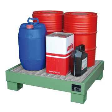 Stalen gelakte lekbak (81ltr) - met rooster - 90x80x22cm