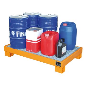 Stalen gelakte lekbak (70ltr) - met rooster - 80x50x27cm