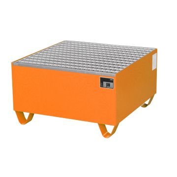 Stalen gelakte lekbak (222ltr) - met rooster - 80x80x45,5cm