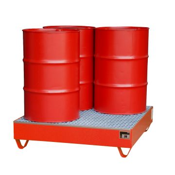 Staal gelakte lekbak (261ltr) - 120x120x28,5cm - met rooster