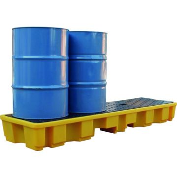 4-Drum In-Line lekbak (235ltr) - met rooster - 245x66x27cm