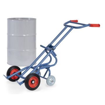Vatensteekwagen voor 200 ltr vaten - massieve rubberen wielen