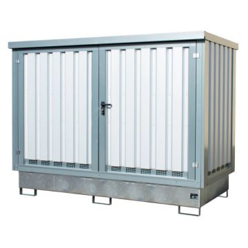 stalen opslagdepot voor 2 IBC's (2 x 1000 liter)