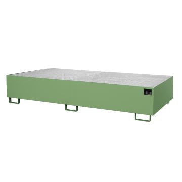 Stelling rek opvangbak (1135 ltr.) met rooster - 265x130x43,5cm