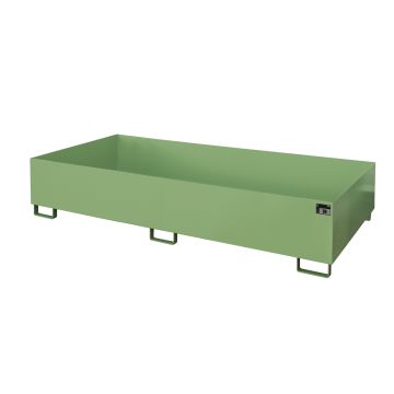 Stelling rek opvangbak (1135 ltr.) gelakt - 265x130x43,5cm