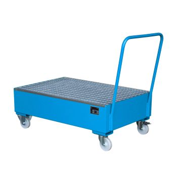 Staal gelakte verrijdbare lekbak - 132x80x111,5cm