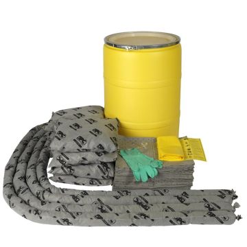 spill kit 150 ltr in waterdicht UN vat