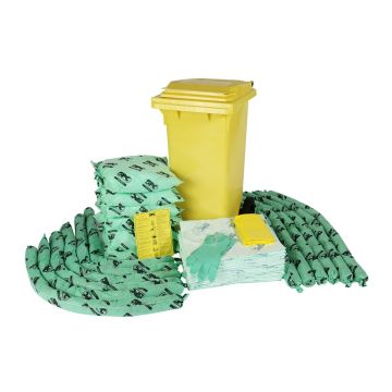 Chemicalien spill kit 120 ltr rolcontainer economic