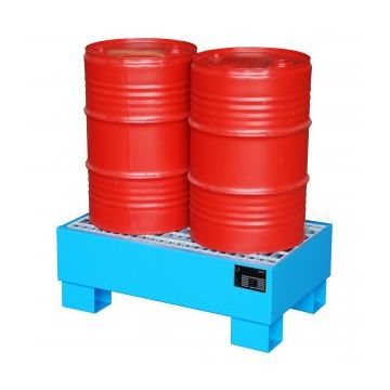 Stalen gelakte lekbak (103ltr) - met rooster - 130x80x20cm