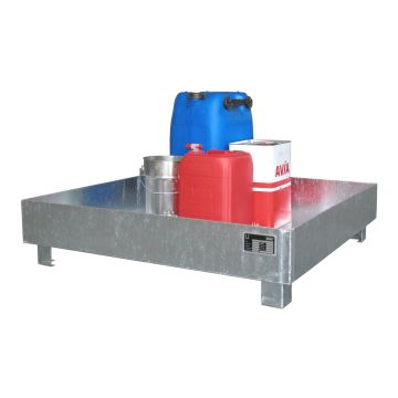 Staal verzinkte lekbak (259ltr) - opvangbak - 120x120x28,5cm